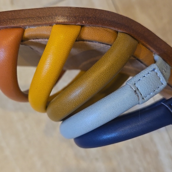 Madewell The Addie High Heel Multi-Color Strappy Mule - Picture 5 of 12